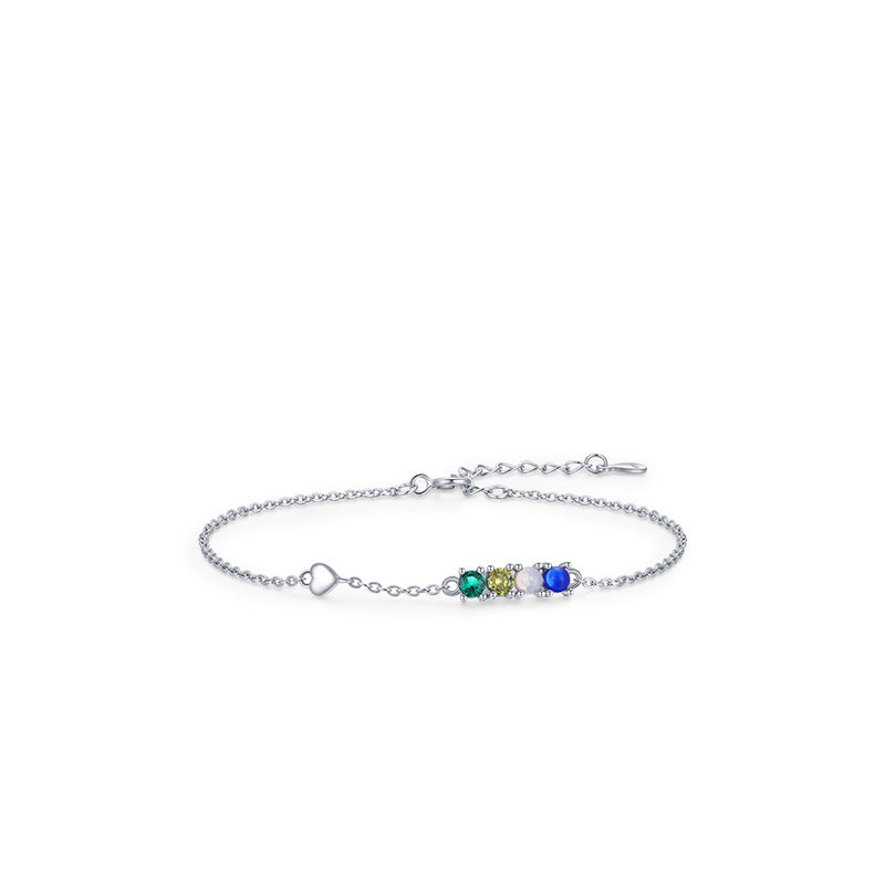 Wholesale S925 Sterling Silver Premium Sense Crystal Ring Bracelet Set OLY-BT-MoD003